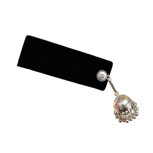 Haarspange aus Samt mit Quasten und Glocken, Temperament-Haarspange für Frauen und Modebegeisterte von Hattba