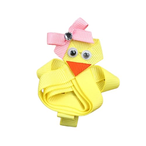 Haarspange aus Stoff mit Osterhasen/Huhn, schönes Haar-Accessoire, Stoff-Haarspange für Festivals, Themen, Veranstaltungen, Schule, Kinder, Haarnadel von Hattba