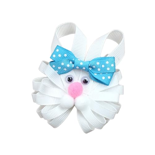 Haarspange aus Stoff mit Osterhasen/Huhn, schönes Haar-Accessoire, Stoff-Haarspange für Festivals, Themen, Veranstaltungen, Schule, Kinder, Haarnadel von Hattba