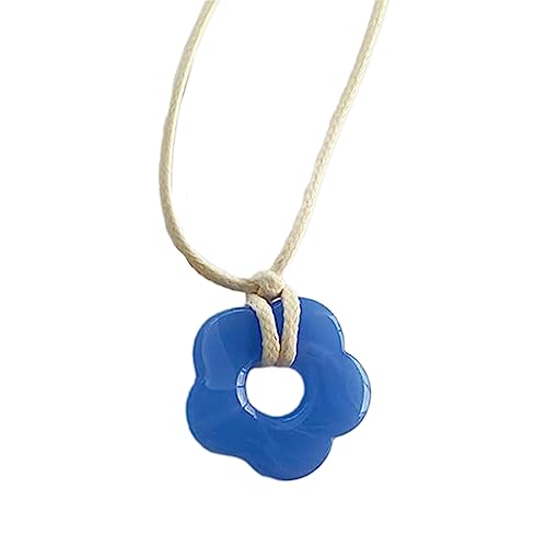 Hattba Dopamin Acryl-Blumen-Anhänger, Halskette, ausgehöhlte Blume, Choker, schöner Halsschmuck für legere oder formelle Veranstaltungen, Acryl-Halskette, Einheitsgröße, Wie beschrieben, Wie von Hattba
