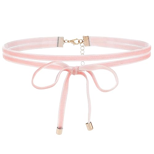 Hattba Halskette mit Schleife, kurzes Halsband, Temperament-Halsband, Schmuck, Schlüsselbeinkette, Halsketten für Frauen und Mädchen, Einheitsgröße, Wie beschrieben, Wie beschrieben von Hattba