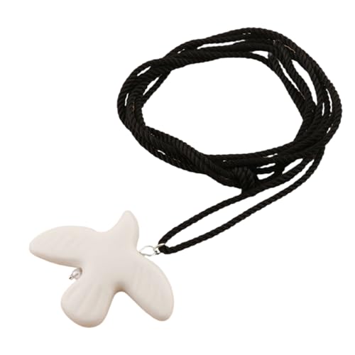 Hattba Halskette mit weißen Tauben, Schmuck, Geschenk, Perlen, Halskette für Arbeit, Schule, verschiedene Anlässe, verschönert jedes Outfit, einzigartiger Studentenschmuck, Einheitsgröße, Wie von Hattba