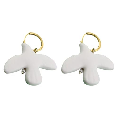 Hattba Halskette mit weißen Tauben, Schmuck, Geschenk, Perlen, Halskette für Arbeit, Schule, verschiedene Anlässe, verschönert jedes Outfit, einzigartiger Studentenschmuck, Einheitsgröße, Wie von Hattba