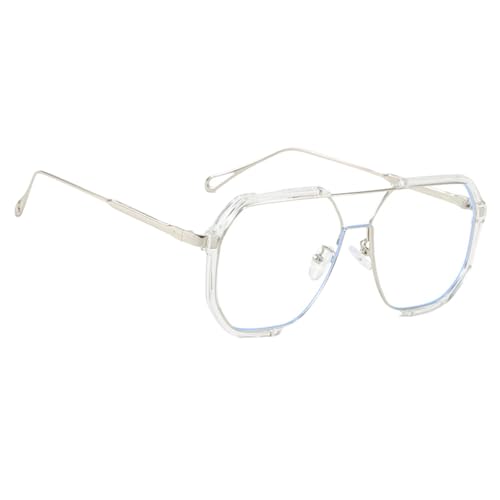 Hattba Leichte Schutzbrille, stoßfeste Gläser, Fahrräder, Sonnenbrille für tägliche Outdoor-Aktivitäten, trendiger Metallrahmen, Transparentes weißes Fi Hattba Leichte Schutzbrille, stoßfeste Gläser, Fahrräder, Sonnenbrille für tägliche Outdoor-Aktivitäten, trendiger Metallrahmen, Transparentes weißes Fi von Hattba