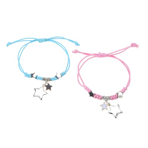 Hattba Paar Armbänder Set Stern Charm Handgelenk Armreif Trendy Armband Modeschmuck Valentinstag Männer und Frauen von Hattba