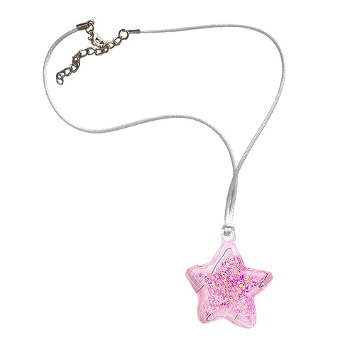 Hattba Pailletten-Stern-Anhänger, Choker-Halskette für Damen, elegante geknotete Schleife, verstellbare Kette, koreanischer Studentenschmuck, Damen-Halskette, wax rope, Wie beschrieben, Wie von Hattba