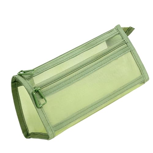 Hattba Transparentes Federmäppchen, doppellagig, Netzstoff, großes Fassungsvermögen, Schulbedarf für Mädchen, grün, 22*6*10cm Hattba Transparentes Federmäppchen, doppellagig, Netzstoff, großes Fassungsvermögen, Schulbedarf für Mädchen, grün, 22*6*10cm von Hattba