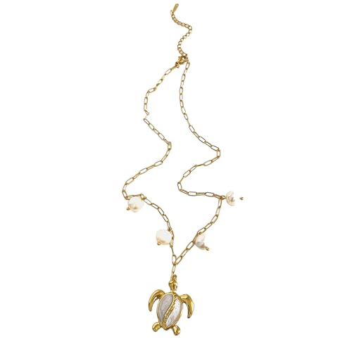 Hattba Trendige Halskette, Schildkröten-Anhänger, Charm, Schlüsselbeinkette, einzigartiges Design, Damen-Halskette, stapelbar, Schmuck, Schmuck für Frauen von Hattba