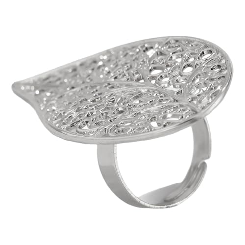 Hattba Vintage Perlen Spiralen Ringe verstellbar offene Ringe für Frauen Mädchen übertriebener unregelmäßiger Modeschmuck von Hattba