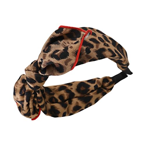 Hochelastische Leoparden-Stirnbänder, kreatives Muster, vielseitig einsetzbar für Damen und Mädchen von Hattba