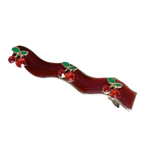 Kirschen Haarspangen Haarnadel Haarspange Süße Haarnadel Pferdeschwanz Halter Kristall Haarspange Pony Clip Kirschen für Frauen von Hattba