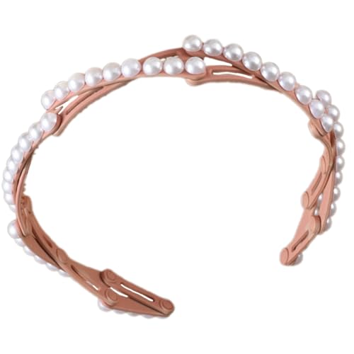 Koreanischer modischer tragbarer Haarreif für Damen, faltbares Stirnband mit Anti-Rutsch-Designs und Kunstperlen-Dekoration von Hattba