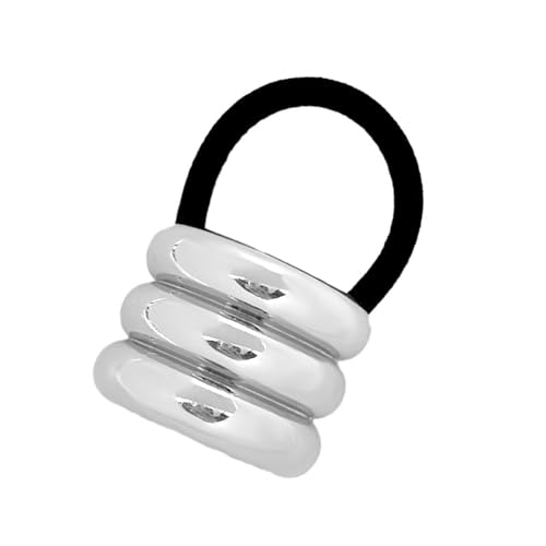 Lolitas Geometrisches Haarband Pferdeschwanz-Halter, Haarringe, übergroßes Haarseil, geeignet für Freizeit oder Veranstaltung von Hattba