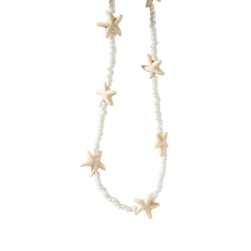 Natürliche Türkis-Perlen-Halskette, Seestern-Anhänger, verstellbare Kette, Choker, modische Schlüsselbeinkette, Schmuck, elegantes Damen-Accessoire, Einheitsgröße, Wie beschrieben, Wie beschrieben Natürliche Türkis-Perlen-Halskette, Seestern-Anhänger, verstellbare Kette, Choker, modische Schlüsselbeinkette, Schmuck, elegantes Damen-Accessoire, Einheitsgröße, Wie beschrieben, Wie beschrieben von Hattba