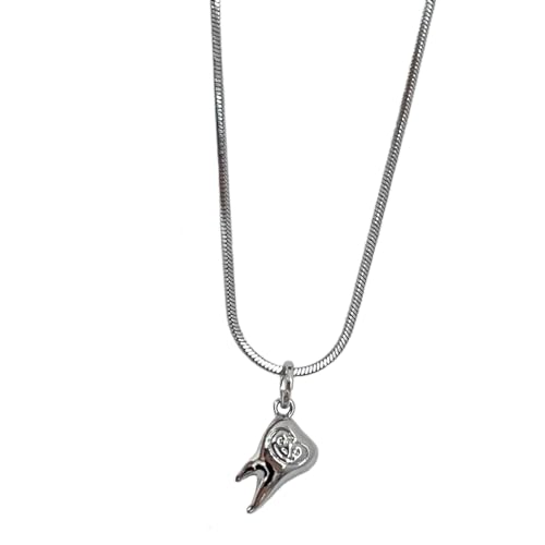 Punk Vintage Zähne Anhänger Halskette Street Halskette Hip Hop Grunge Schlüsselbeinkette Schmuck für Damen und Herren stilvolles Accessoire Punk Vintage Zähne Anhänger Halskette Street Halskette Hip Hop Grunge Schlüsselbeinkette Schmuck für Damen und Herren stilvolles Accessoire von Hattba