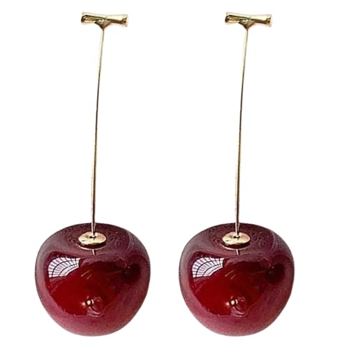 Rötungen Obst Anhänger Ohrringe Lange Ohrringe Mode Accessoire Multifunktionales Obst Designs Für Party Date Casual Wear Frauen Mode, Large, Wie beschrieben, Wie beschrieben von Hattba