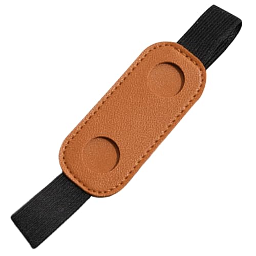 Stifthalter, Stifteetui, Gummiband, Stifthalter, PU-Leder, Federmäppchen für Ordner, Notizbuch, Tagebuch, Hülle, PU-Leder, elastisches Band für Tagebücher, hellbraun von Hattba