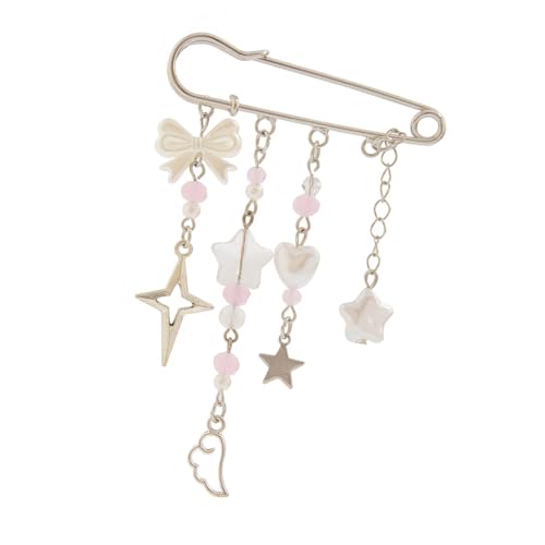 Stilvolle Sternform-Brosche aus Legierung, handgefertigt, Stern-Brosche für Damen, mit einzigartigem Garten und eleganter Handwerkskunst, trendiges Damen-Accessoire von Hattba