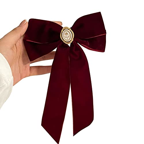 Vintage-Haarspange mit Schleifenform, glänzende Haarspange für Damen, langes, kurzes Haar, zarte Haarklammer für Frauen von Hattba