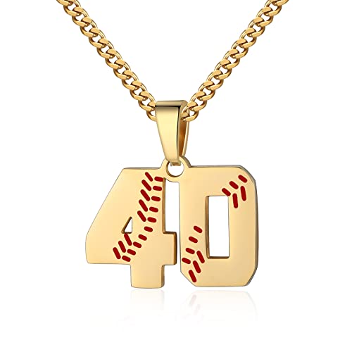 Hatti Doris Baseball-Nummern-Halskette für Herren 00–99 – Jersey-Zahlen-Halskette mit vergoldeter Edelstahlkette und Baseball-Charm-Anhänger, Edelstahl, Kein Edelstein Hatti Doris Baseball-Nummern-Halskette für Herren 00–99 – Jersey-Zahlen-Halskette mit vergoldeter Edelstahlkette und Baseball-Charm-Anhänger, Edelstahl, Kein Edelstein von HattiDoris