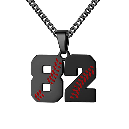 Hatti Doris Baseball-Nummern-Halskette für Herren 00–99 – Jersey-Zahlen-Halskette mit vergoldeter Edelstahlkette und Baseball-Charm-Anhänger, Edelstahl, Kein Edelstein Hatti Doris Baseball-Nummern-Halskette für Herren 00–99 – Jersey-Zahlen-Halskette mit vergoldeter Edelstahlkette und Baseball-Charm-Anhänger, Edelstahl, Kein Edelstein von HattiDoris