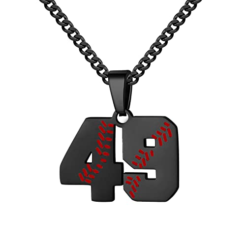 Hatti Doris Baseball-Nummern-Halskette für Herren 00–99 – Jersey-Zahlen-Halskette mit vergoldeter Edelstahlkette und Baseball-Charm-Anhänger, Edelstahl, Kein Edelstein Hatti Doris Baseball-Nummern-Halskette für Herren 00–99 – Jersey-Zahlen-Halskette mit vergoldeter Edelstahlkette und Baseball-Charm-Anhänger, Edelstahl, Kein Edelstein von HattiDoris