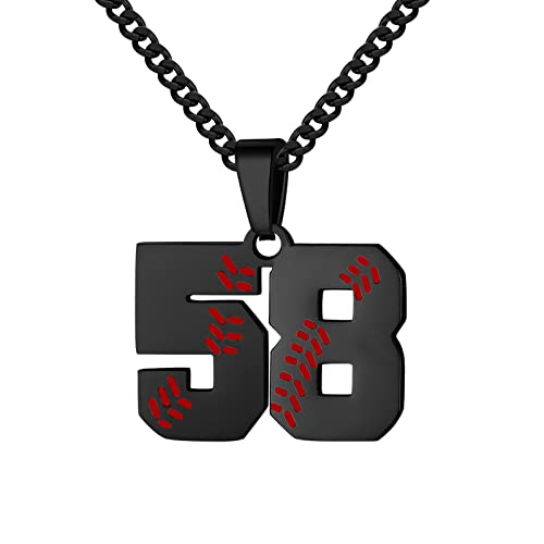 Hatti Doris Baseball-Nummern-Halskette für Herren 00–99 – Jersey-Zahlen-Halskette mit vergoldeter Edelstahlkette und Baseball-Charm-Anhänger, Edelstahl, Kein Edelstein Hatti Doris Baseball-Nummern-Halskette für Herren 00–99 – Jersey-Zahlen-Halskette mit vergoldeter Edelstahlkette und Baseball-Charm-Anhänger, Edelstahl, Kein Edelstein von HattiDoris