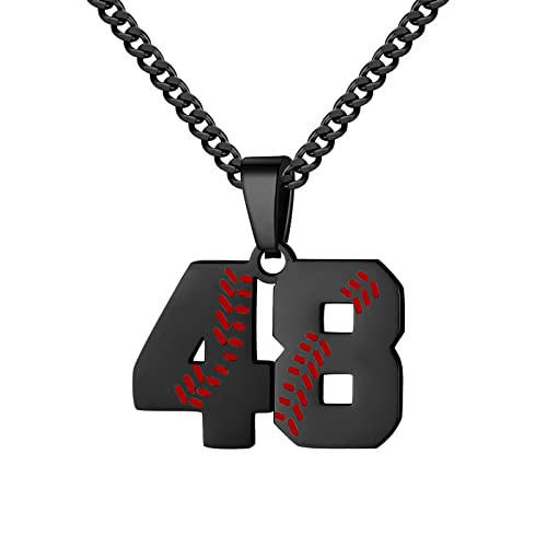 Hatti Doris Baseball-Nummern-Halskette für Herren 00–99 – Jersey-Zahlen-Halskette mit vergoldeter Edelstahlkette und Baseball-Charm-Anhänger, Edelstahl, Kein Edelstein Hatti Doris Baseball-Nummern-Halskette für Herren 00–99 – Jersey-Zahlen-Halskette mit vergoldeter Edelstahlkette und Baseball-Charm-Anhänger, Edelstahl, Kein Edelstein von HattiDoris