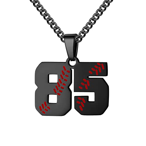 Hatti Doris Baseball-Nummern-Halskette für Herren 00–99 – Jersey-Zahlen-Halskette mit vergoldeter Edelstahlkette und Baseball-Charm-Anhänger, Edelstahl, Kein Edelstein Hatti Doris Baseball-Nummern-Halskette für Herren 00–99 – Jersey-Zahlen-Halskette mit vergoldeter Edelstahlkette und Baseball-Charm-Anhänger, Edelstahl, Kein Edelstein von HattiDoris