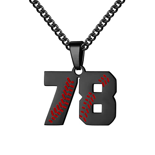Hatti Doris Baseball-Nummern-Halskette für Herren 00–99 – Jersey-Zahlen-Halskette mit vergoldeter Edelstahlkette und Baseball-Charm-Anhänger, Edelstahl, Kein Edelstein Hatti Doris Baseball-Nummern-Halskette für Herren 00–99 – Jersey-Zahlen-Halskette mit vergoldeter Edelstahlkette und Baseball-Charm-Anhänger, Edelstahl, Kein Edelstein von HattiDoris