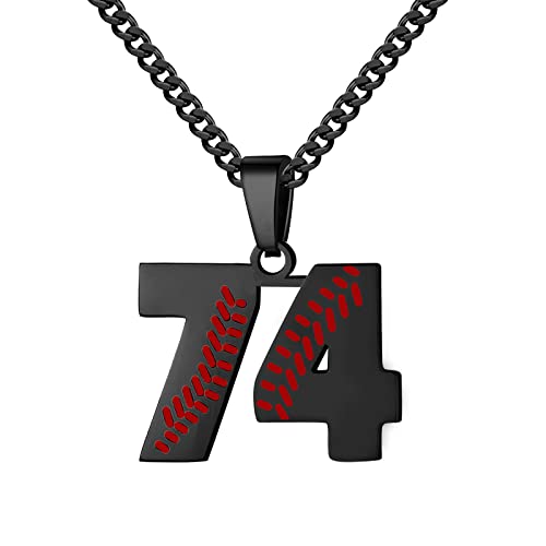 Hatti Doris Baseball-Nummern-Halskette für Herren 00–99 – Jersey-Zahlen-Halskette mit vergoldeter Edelstahlkette und Baseball-Charm-Anhänger, Edelstahl, Kein Edelstein Hatti Doris Baseball-Nummern-Halskette für Herren 00–99 – Jersey-Zahlen-Halskette mit vergoldeter Edelstahlkette und Baseball-Charm-Anhänger, Edelstahl, Kein Edelstein von HattiDoris