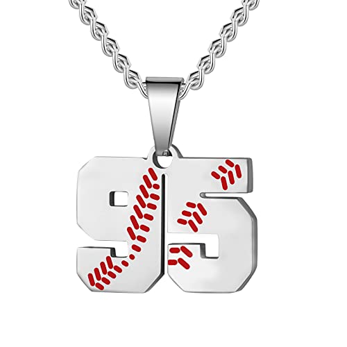 Hatti Doris Baseball-Nummern-Halskette für Herren 00–99 – Jersey-Zahlen-Halskette mit vergoldeter Edelstahlkette und Baseball-Charm-Anhänger, Edelstahl, Kein Edelstein Hatti Doris Baseball-Nummern-Halskette für Herren 00–99 – Jersey-Zahlen-Halskette mit vergoldeter Edelstahlkette und Baseball-Charm-Anhänger, Edelstahl, Kein Edelstein von HattiDoris