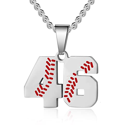 Hatti Doris Baseball-Nummern-Halskette für Herren 00–99 – Jersey-Zahlen-Halskette mit vergoldeter Edelstahlkette und Baseball-Charm-Anhänger, Edelstahl, Kein Edelstein Hatti Doris Baseball-Nummern-Halskette für Herren 00–99 – Jersey-Zahlen-Halskette mit vergoldeter Edelstahlkette und Baseball-Charm-Anhänger, Edelstahl, Kein Edelstein von HattiDoris