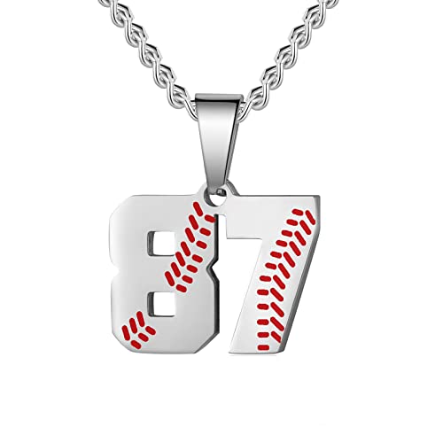 Hatti Doris Baseball-Nummern-Halskette für Herren 00–99 – Jersey-Zahlen-Halskette mit vergoldeter Edelstahlkette und Baseball-Charm-Anhänger, Edelstahl, Kein Edelstein Hatti Doris Baseball-Nummern-Halskette für Herren 00–99 – Jersey-Zahlen-Halskette mit vergoldeter Edelstahlkette und Baseball-Charm-Anhänger, Edelstahl, Kein Edelstein von HattiDoris