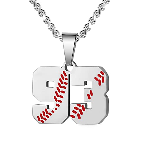 Hatti Doris Baseball-Nummern-Halskette für Herren 00–99 – Jersey-Zahlen-Halskette mit vergoldeter Edelstahlkette und Baseball-Charm-Anhänger, Edelstahl, Kein Edelstein Hatti Doris Baseball-Nummern-Halskette für Herren 00–99 – Jersey-Zahlen-Halskette mit vergoldeter Edelstahlkette und Baseball-Charm-Anhänger, Edelstahl, Kein Edelstein von HattiDoris