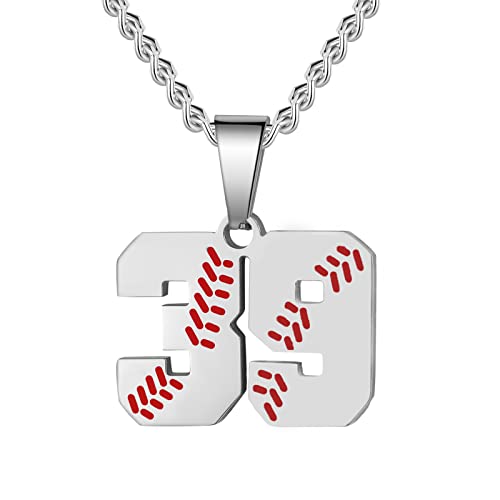 Hatti Doris Baseball-Nummern-Halskette für Herren 00–99 – Jersey-Zahlen-Halskette mit vergoldeter Edelstahlkette und Baseball-Charm-Anhänger, Edelstahl, Kein Edelstein Hatti Doris Baseball-Nummern-Halskette für Herren 00–99 – Jersey-Zahlen-Halskette mit vergoldeter Edelstahlkette und Baseball-Charm-Anhänger, Edelstahl, Kein Edelstein von HattiDoris