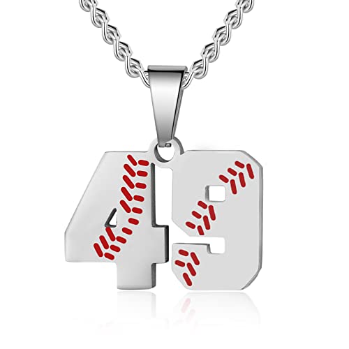 Hatti Doris Baseball-Nummern-Halskette für Herren 00–99 – Jersey-Zahlen-Halskette mit vergoldeter Edelstahlkette und Baseball-Charm-Anhänger, Edelstahl, Kein Edelstein Hatti Doris Baseball-Nummern-Halskette für Herren 00–99 – Jersey-Zahlen-Halskette mit vergoldeter Edelstahlkette und Baseball-Charm-Anhänger, Edelstahl, Kein Edelstein von HattiDoris