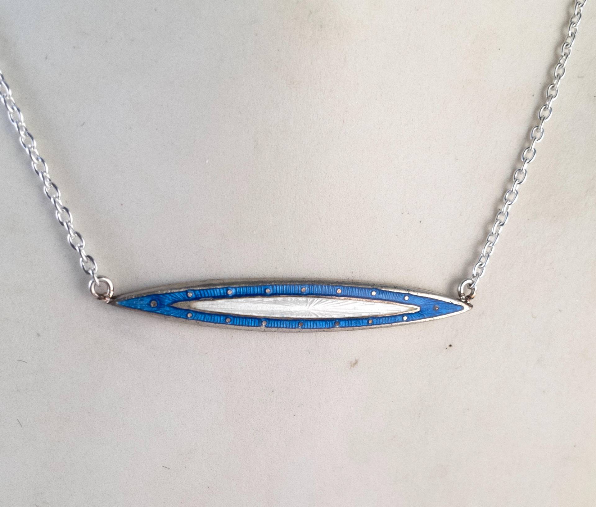 Antike Guilloche Emaille Halskette Antike Guilloche Emaille Halskette von HattieMaudeVintage