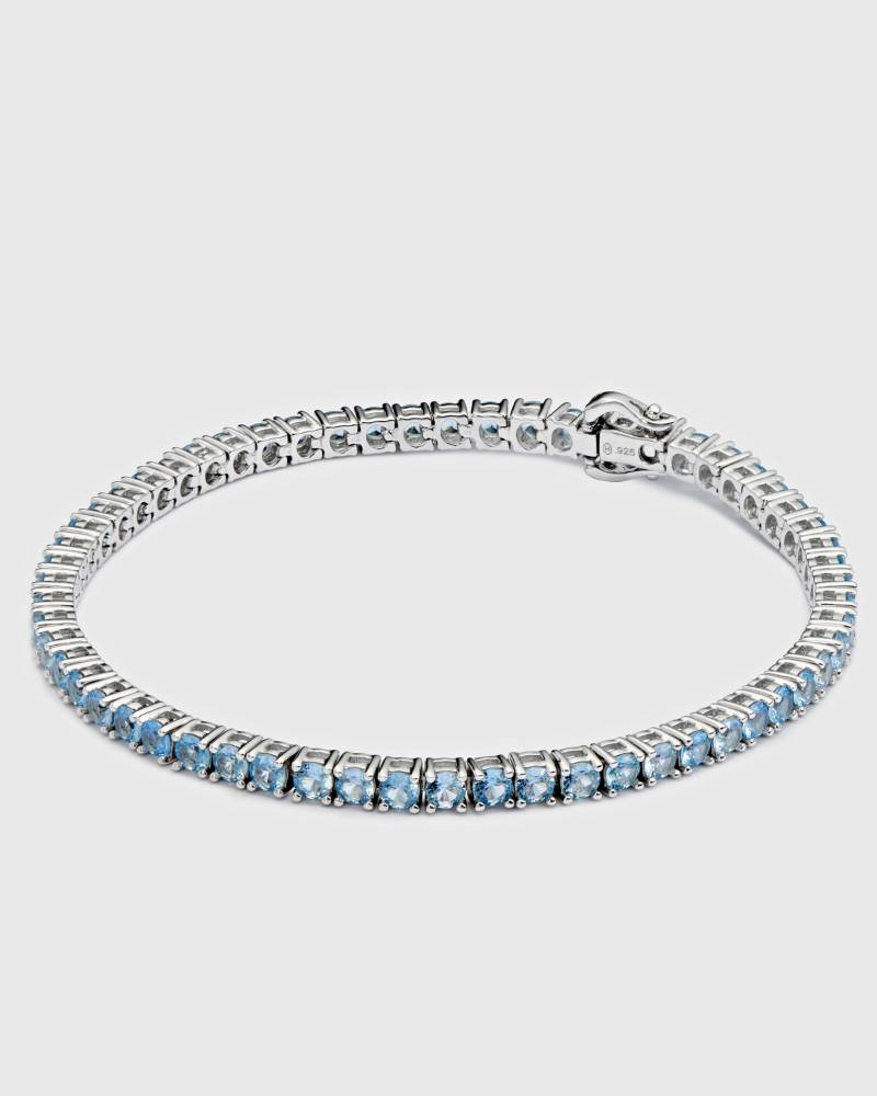 Hatton Labs CLASSIC TENNIS BRACELET S men Jewellery blue|silver in Größe:21,6 CM von Hatton Labs
