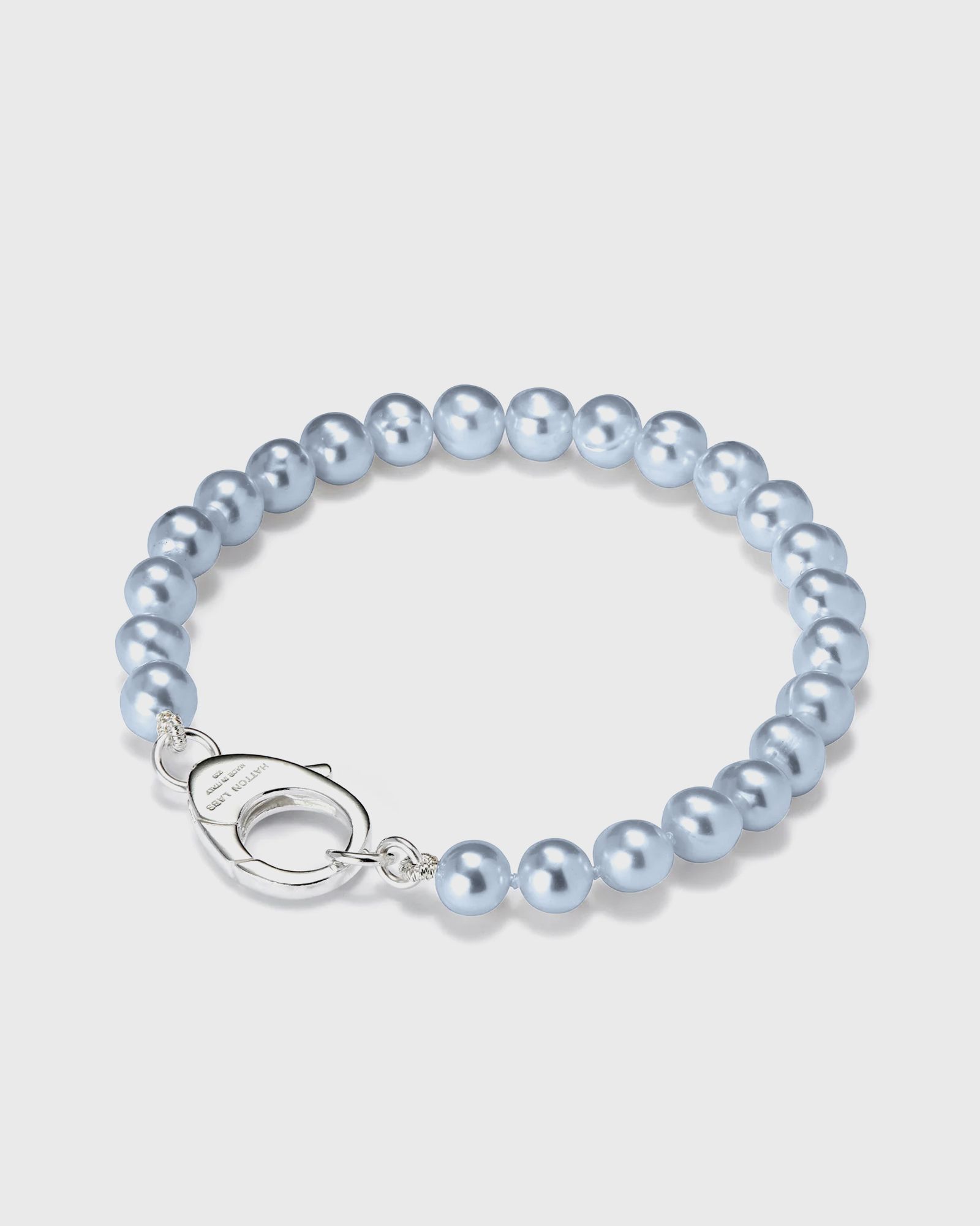 Hatton Labs Classic Pearl Bracelet men Jewellery silver in Größe:L von Hatton Labs