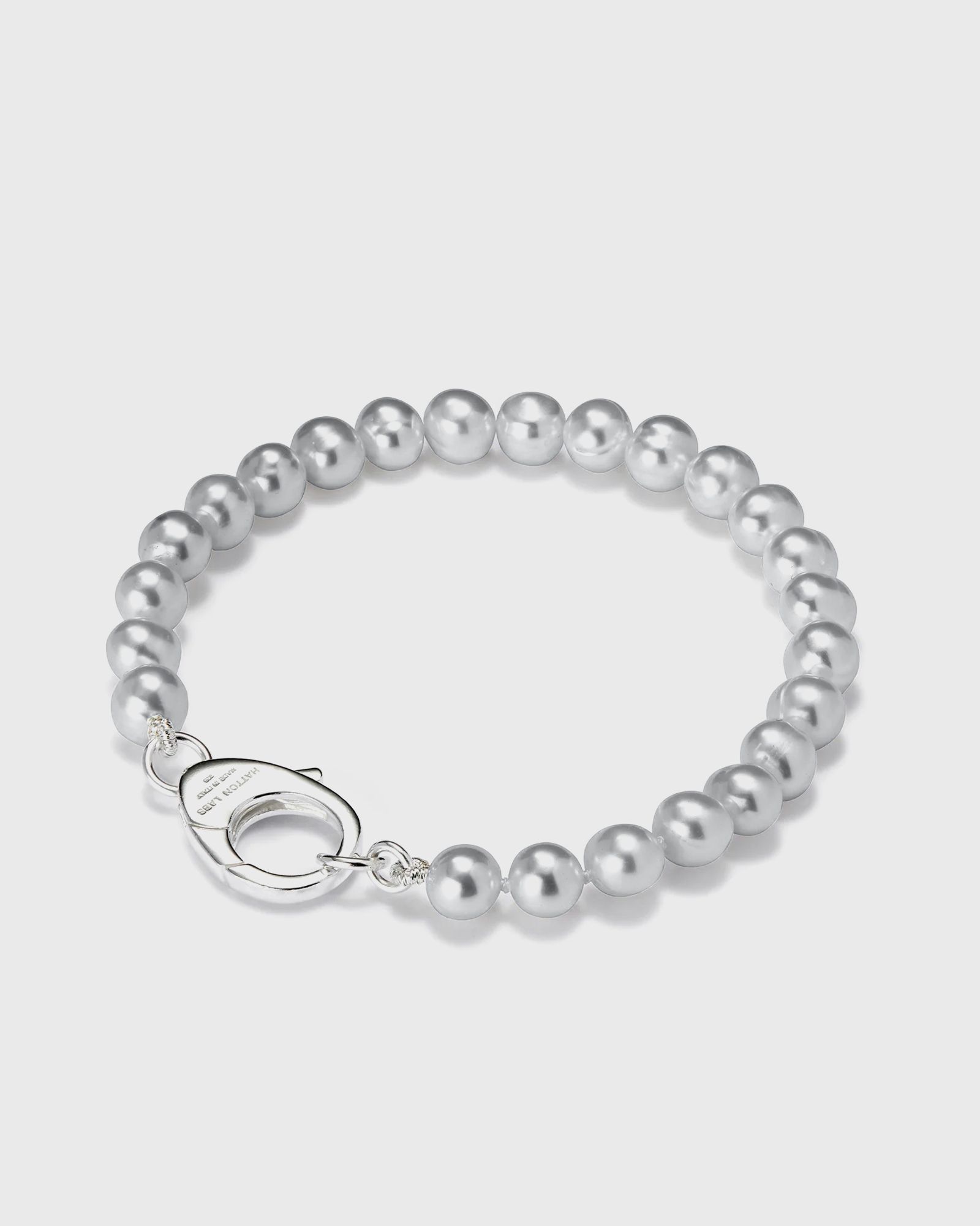 Hatton Labs Classic Pearl Bracelet men Jewellery silver in Größe:M von Hatton Labs