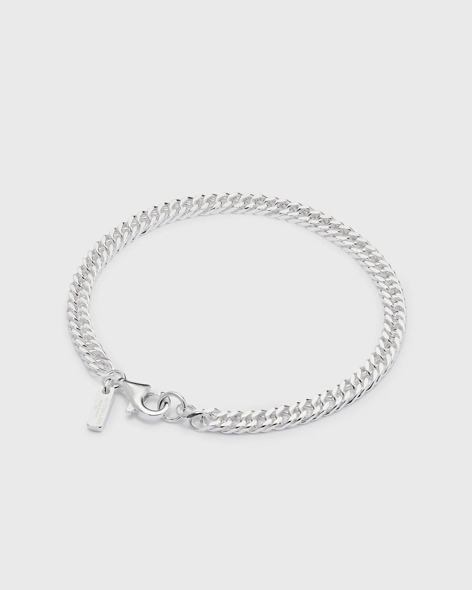 Hatton Labs Mini Cuban Bracelet men Jewellery silver in Größe:XL von Hatton Labs