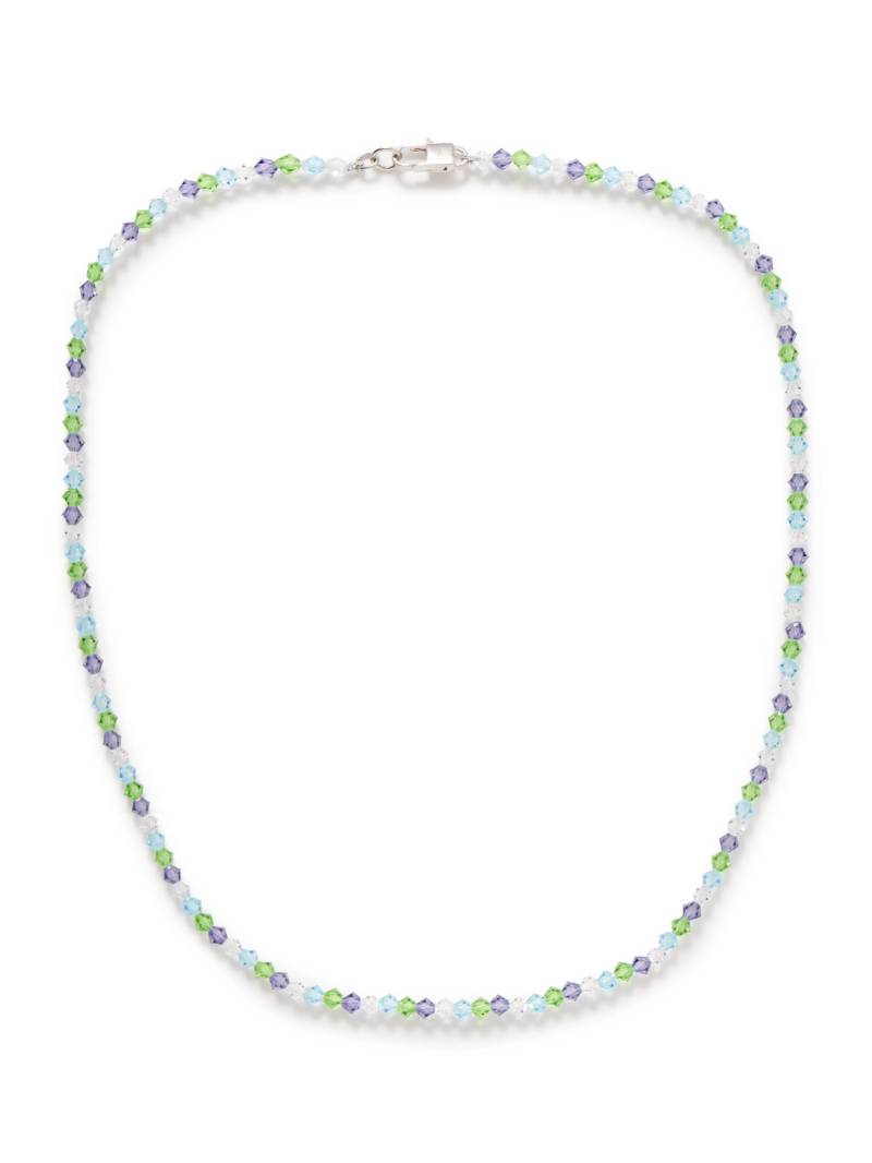 Hatton Labs - Shore Sterling Silver Multi-Stone and Glass Beaded Necklace - Men - Blue von Hatton Labs