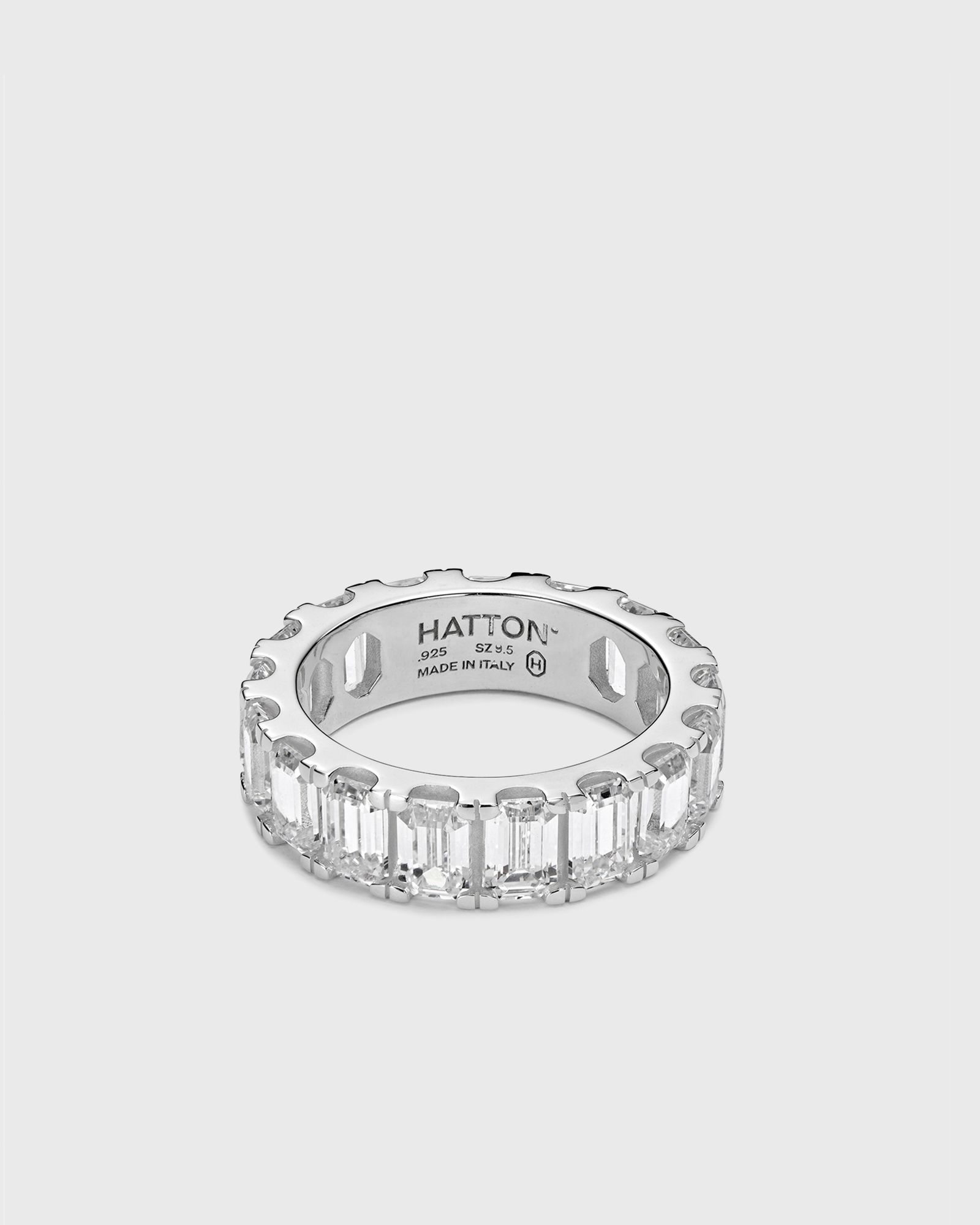 Hatton Labs Step Cut Eternity Ring men Jewellery silver in Größe:58,7 MM Hatton Labs Step Cut Eternity Ring men Jewellery silver in Größe:58,7 MM von Hatton Labs
