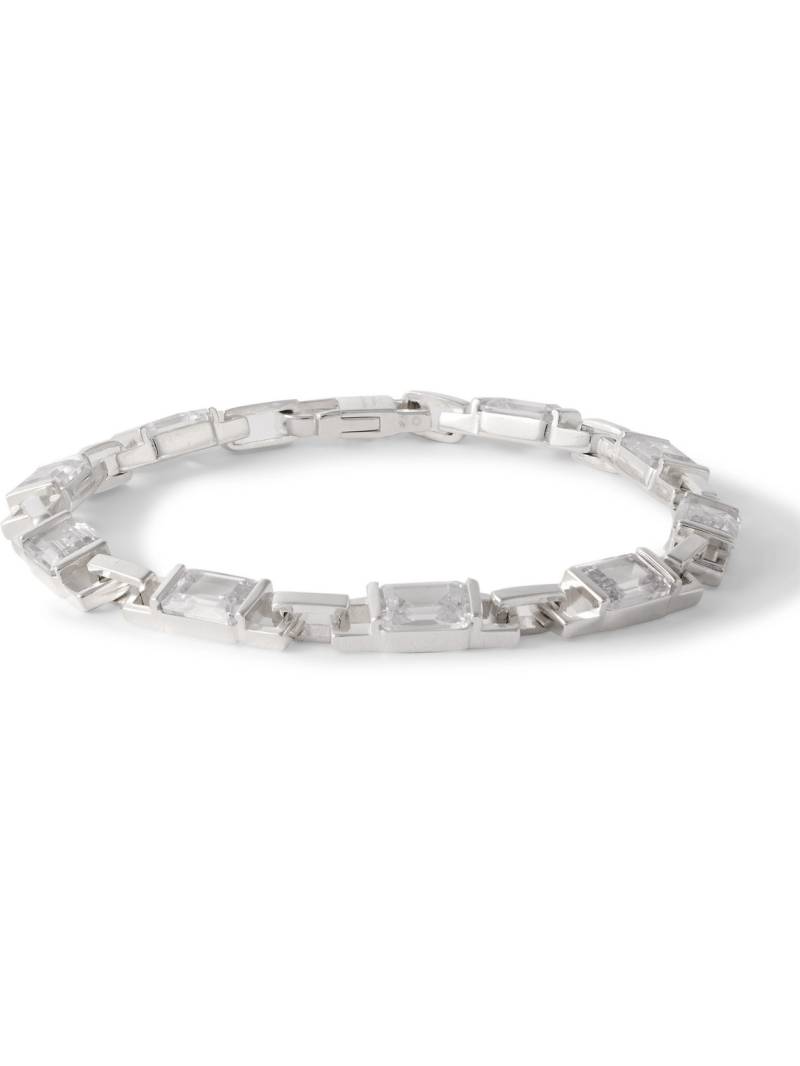 Hatton Labs - Uncuffed Silver Cubic Zirconia Bracelet - Men - Silver - M von Hatton Labs