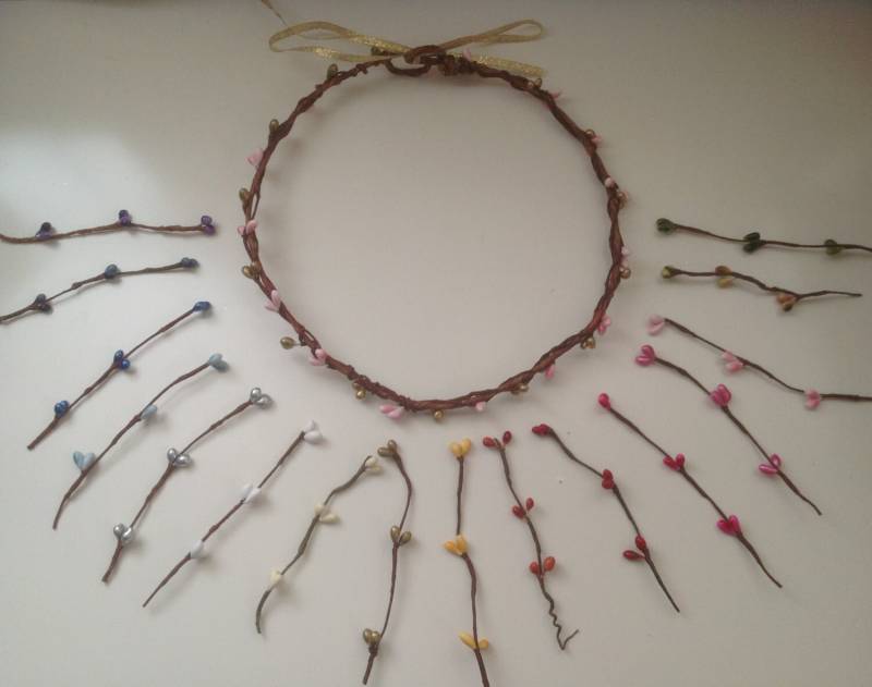 Custom 19 +Farben Beerenkrone Kopfkranz Tiara - Hochzeit Party Brautjungfern Blumenmädchen Hawaii von Hattraction