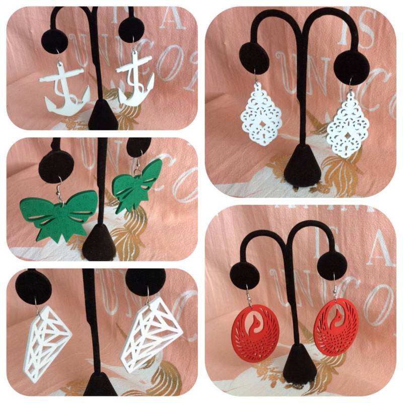 Große Holzohrringe - Hängeohrringe Leichtes Gewicht Boho von Hattraction