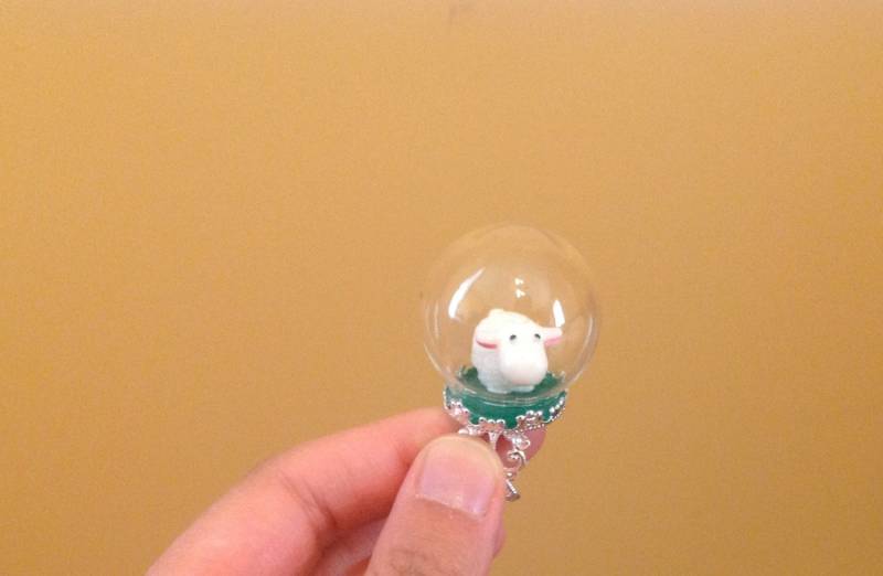 Schaf Darf Sicher Grasen Glaskugel Ring - Verstellbar Und Passt Für Alle von Hattraction