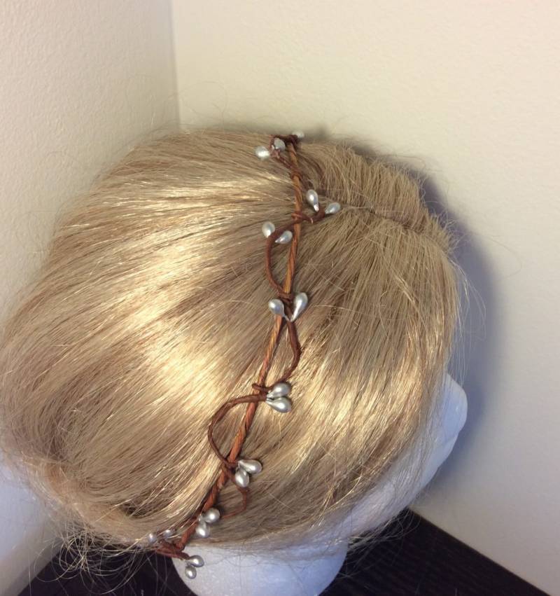 Silber Beeren Blätter Blumen Individuelle Kronen Kopfkranz Tiara - Hochzeit Party Brautjungfern Blumenmädchen Hawaii von Hattraction