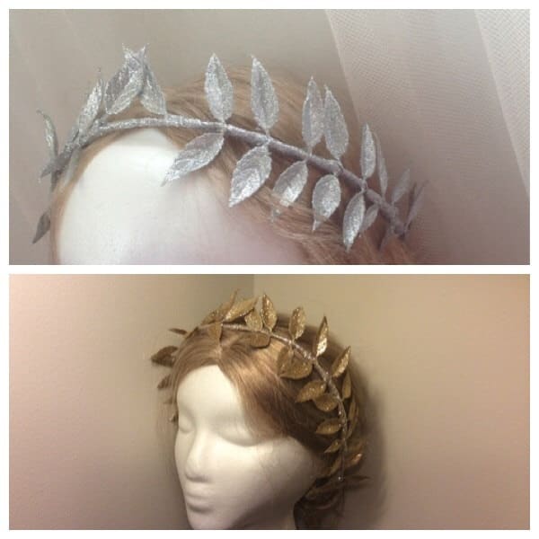 Venus Funkelnde Silberblätter/ Champagner Gold Kopfkranz Krone Tiara - Party Blumen Mädchen Brautjungfern Winterhochzeit Fee von Hattraction